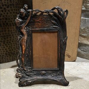 SOLD- Vintage Metal Art Nouveau Picture Frame